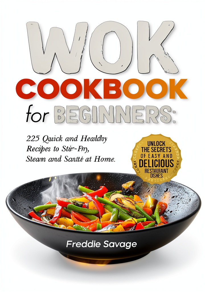 Installing Wok Cookery Kindle eBook by Cookbooks Series – 110 Page Chinese on a wooden kitchen counter