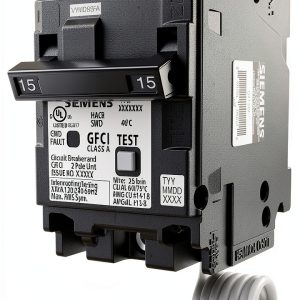 SIEMENS Q215GF Ground Fault Circuit Interrupter, 15 Amp, 2-Pole GFCI Circuit Breaker Replaces QF215A-0