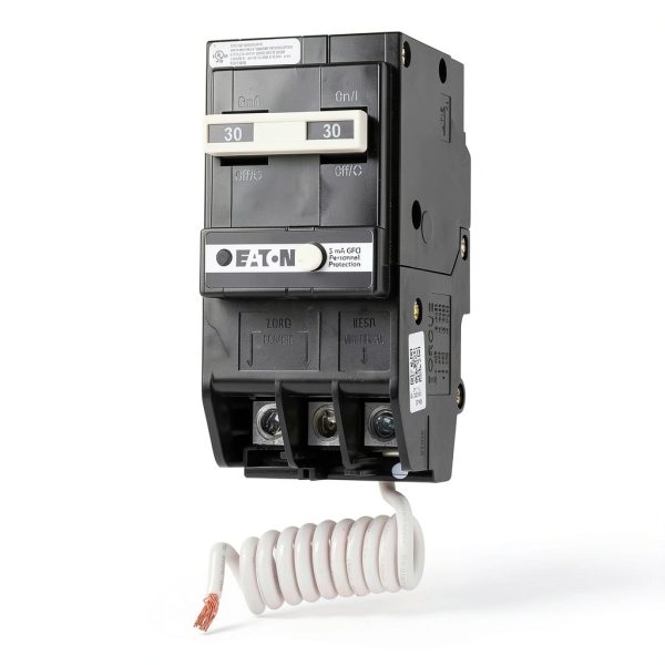 CUTLER HAMMER 30A Pole GFCI Circuit Breaker 120/240V Pigtail UL-2