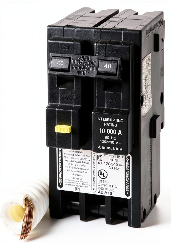 Square D Homeline 40 Amp Mini 2‑Pole GFCI Circuit Breaker Residential-6