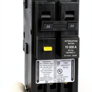 Square D Homeline 20A Circuit Breaker 2‑Pole GFCI HOM220GFIC-0