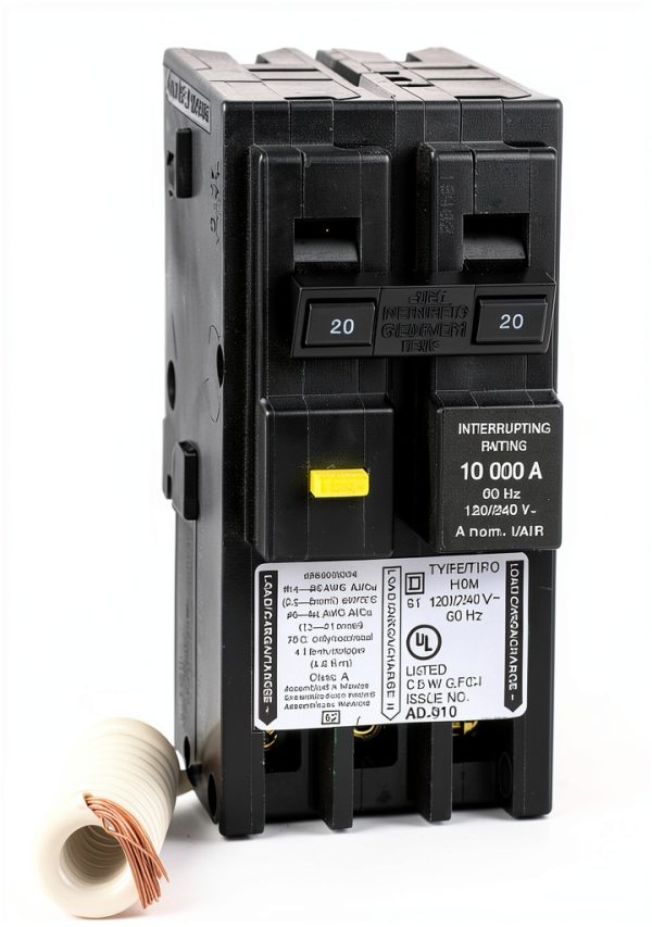 Square D Homeline 20A Circuit Breaker 2‑Pole GFCI HOM220GFIC-0