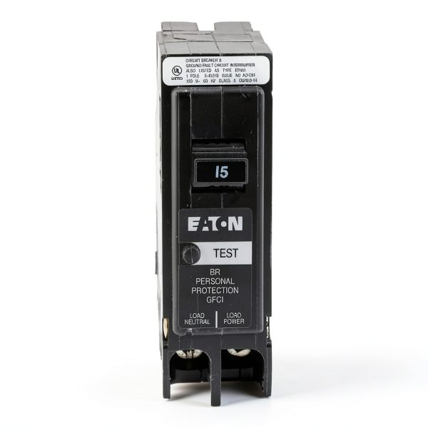 Cutler-Hammer 15 Amp Single Pole GFCI Circuit Breaker Plug-On Neutral-1