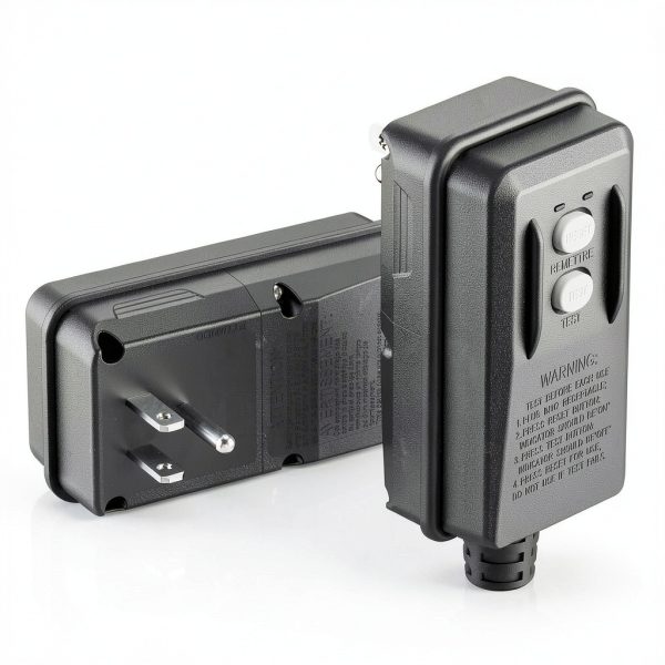 Auto-Monitoring GFCI Replacement Plug LOLARAN 15A Reset Black-0