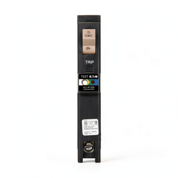 Eaton CH 15A 1‑Pole Arc Fault/Ground Fault Plug‑On Neutral Breaker-0