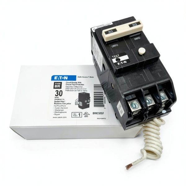 Eaton BRN230GF GFCI Circuit Breaker 30A 10KAIC Two-Pole 120/240V-0