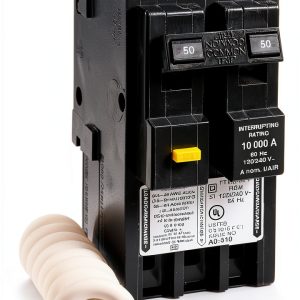 50 Amp HOM250GFIC Two Pole GFCI Circuit Breaker Schneider Red-0
