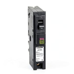 Square D Homeline Plug-On Neutral 15A CAFCI GFCI Circuit Breaker-0